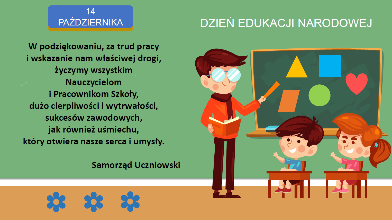 Grafika źyczeń z okazji Dnia Edukacji Narodowej