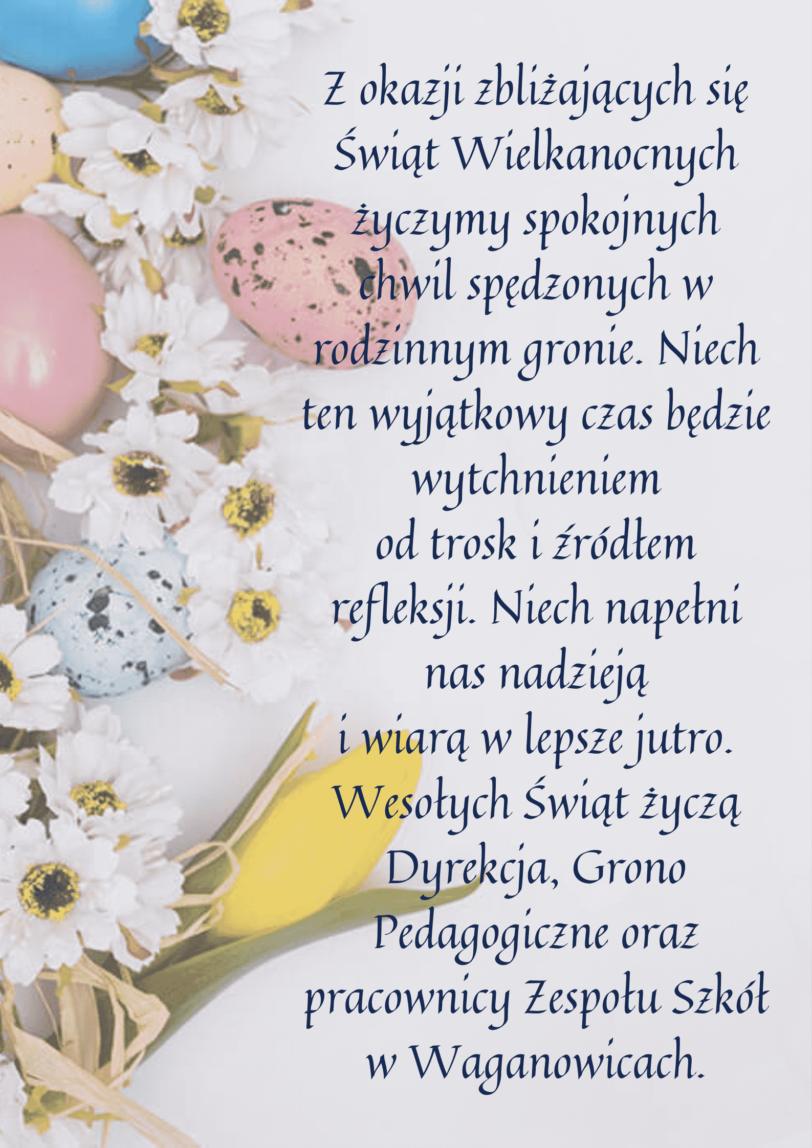 Grafika życzeń wielkanocnych