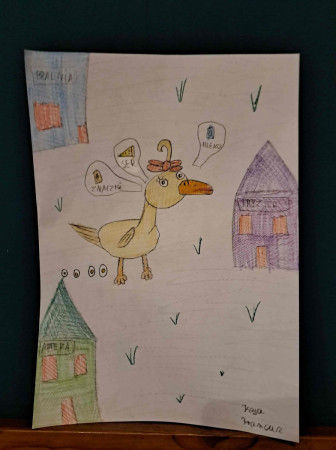 Praca plastyczna inspirowana utworem „Kaczka Dziwaczka”, zdjęcie 4 z 5