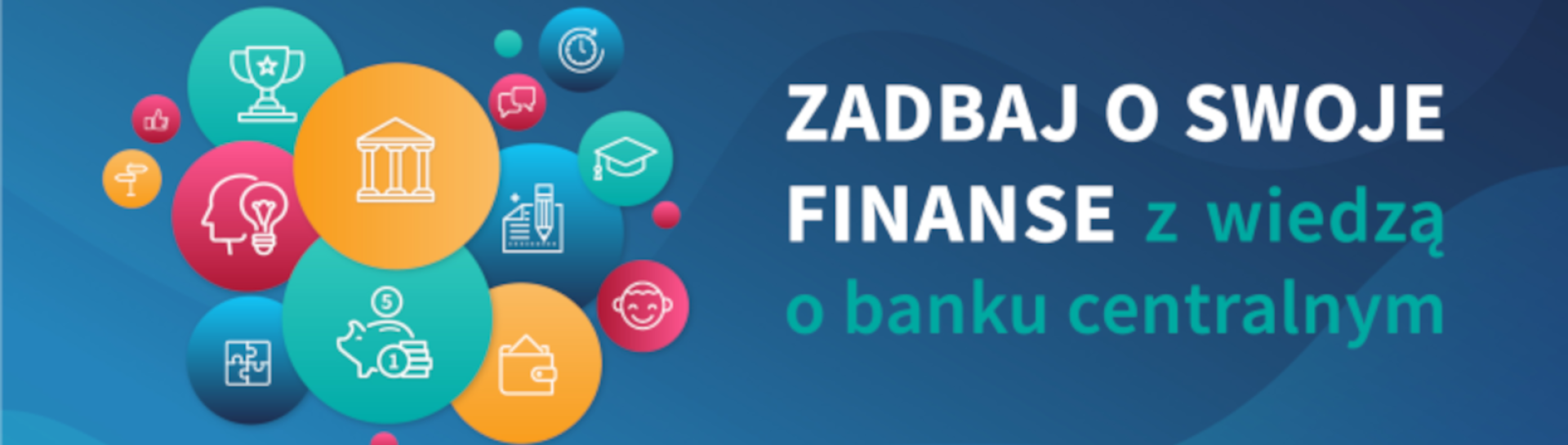 Plakat informujący o 6. edycji programu 'Złotej Szkoły NBP'